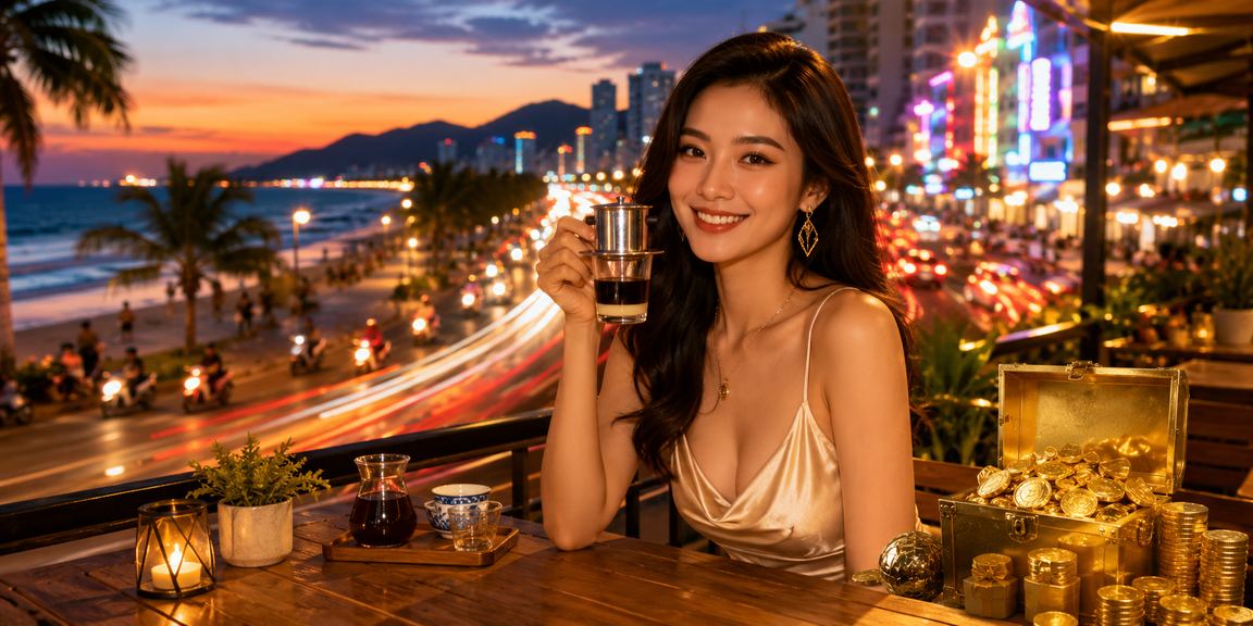 Khách hàng trải nghiệm nạp tiền tại Đà Nẵng với cà phê Việt Nam