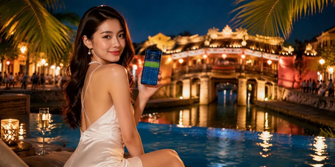 Xổ số Hội An - Khu chợ đêm Người dân và du khách tham gia mua vé xổ số tại Hội An trong đêm hội chợ